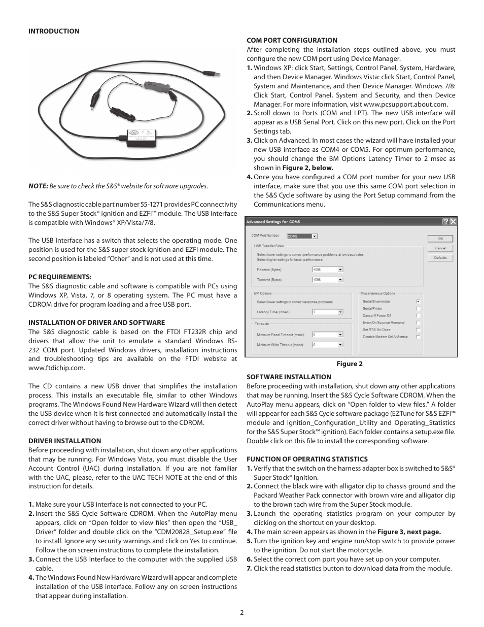 S&S Cycle Super Stock Ignition System Diagnostic Cable User Manual | Page 2 / 4