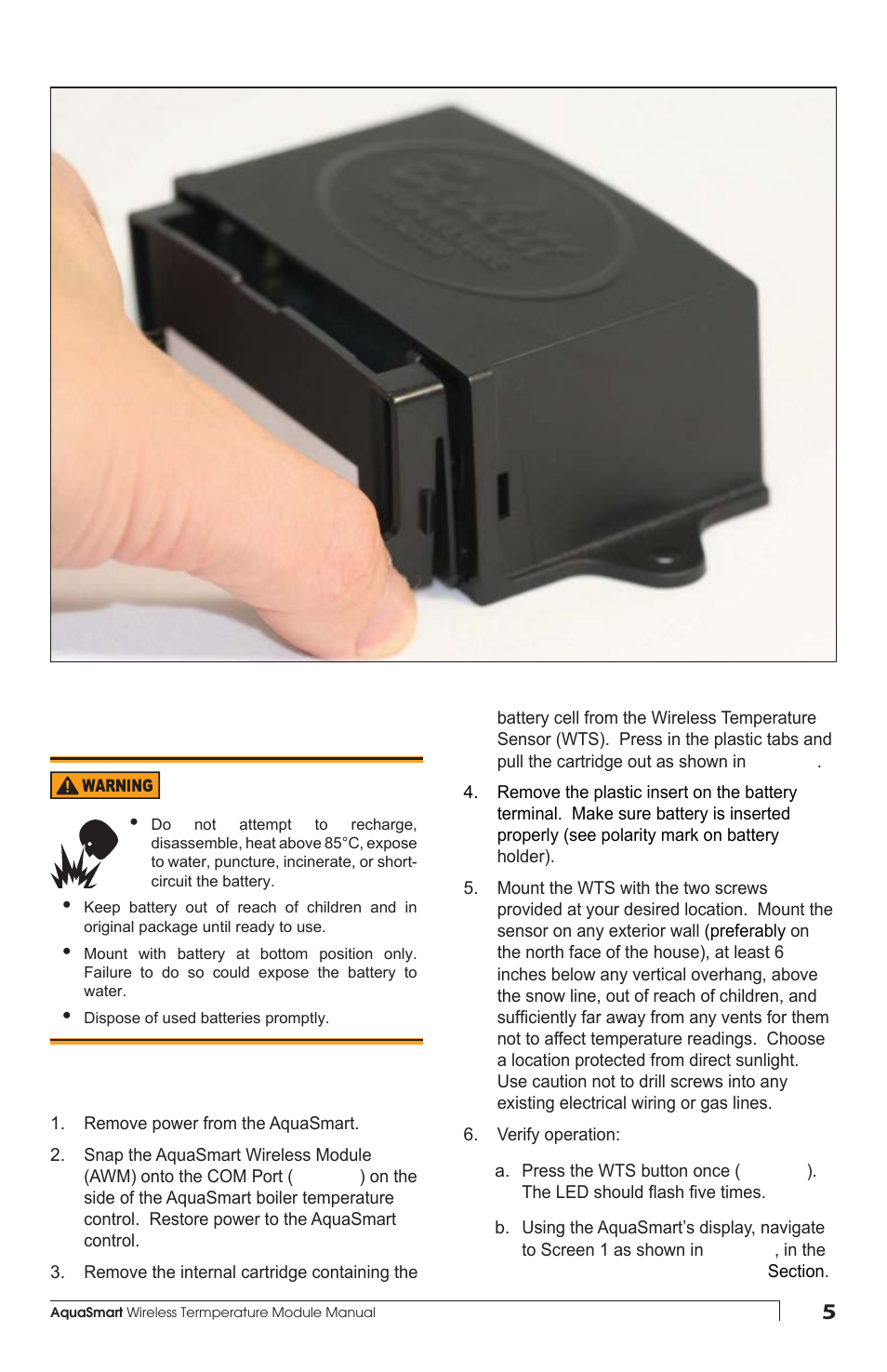 Installation, Initial set-up, 5figure 3 - how to open wts | Beckett AQUASMART 7600WTM User Manual | Page 5 / 12