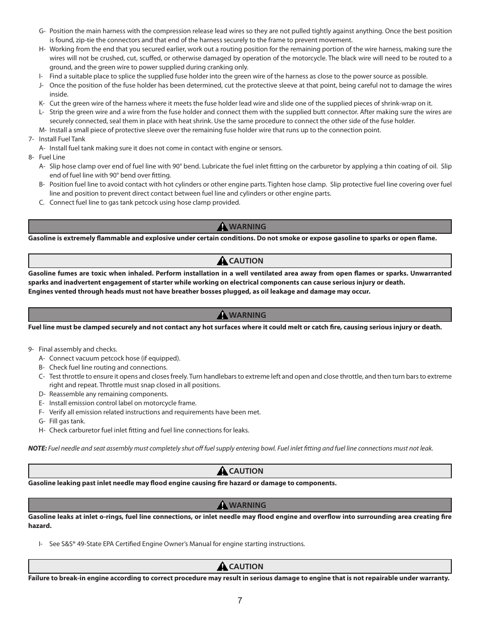 S&S Cycle 49-State EPA Certified Engines User Manual | Page 7 / 8