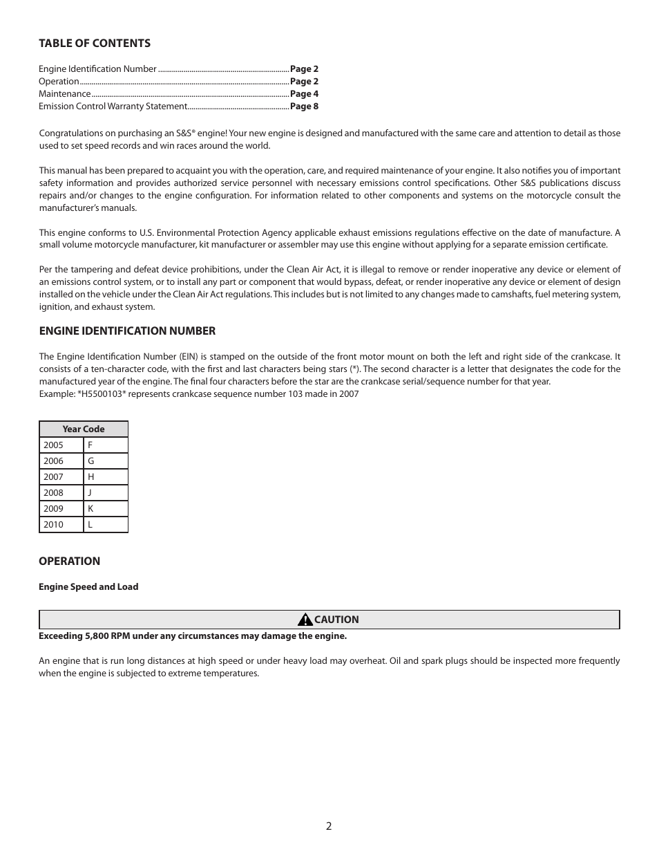 S&S Cycle 49-State Certified X-Wedge Engine User Manual | Page 2 / 8