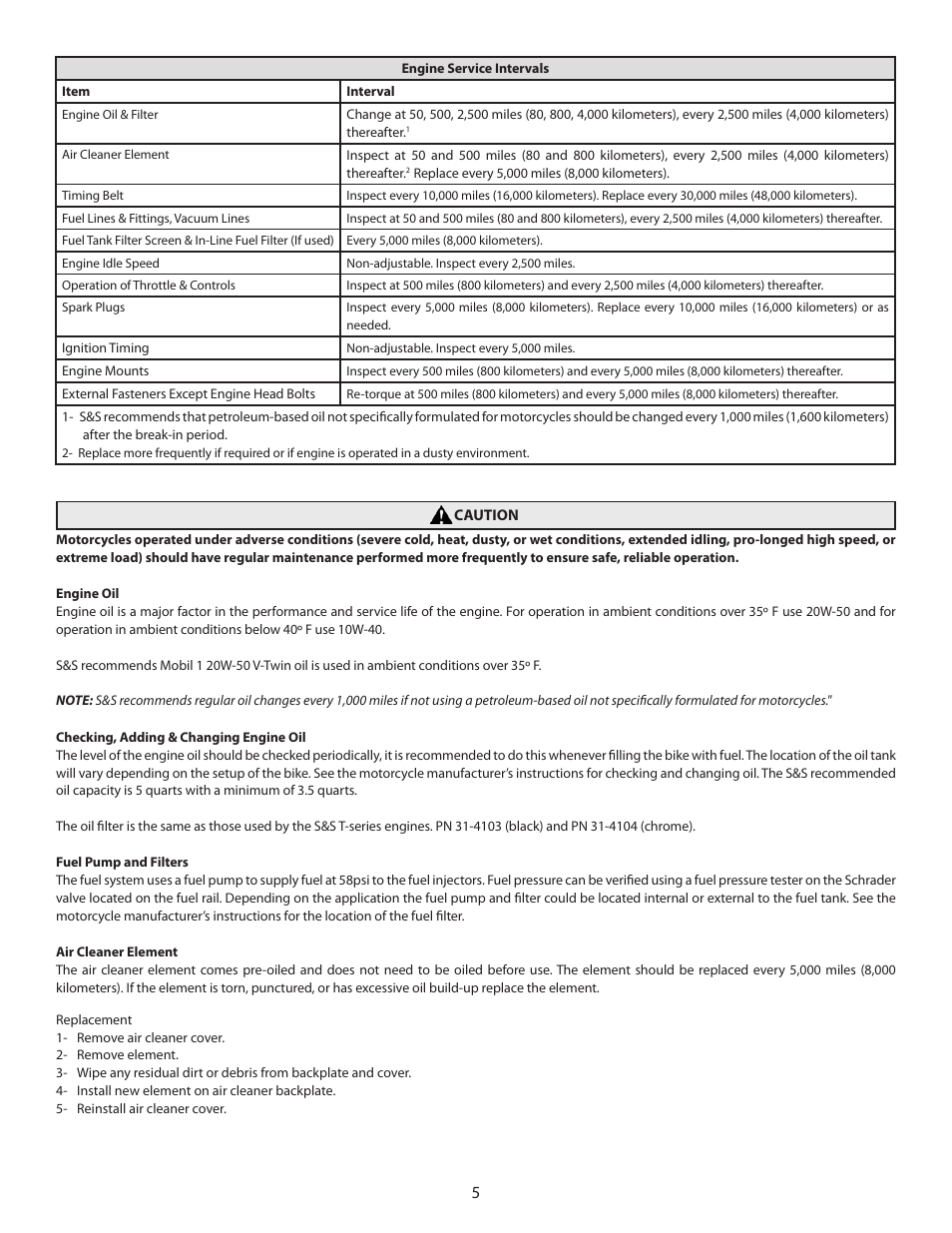 S&S Cycle 49-State Certified X-Wedge Engine User Manual | Page 5 / 8