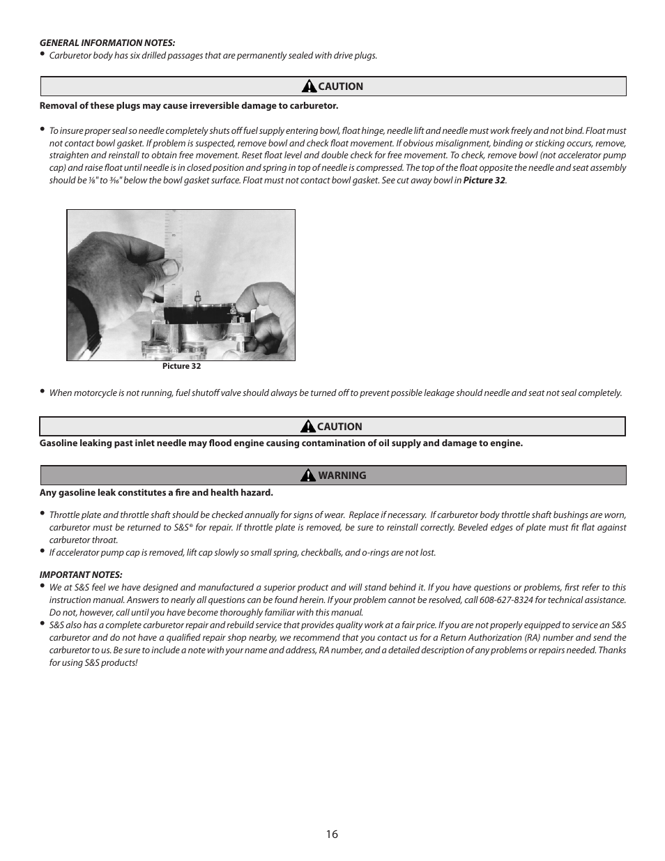 S&S Cycle TÜV Approved Super E Carburetor Kits User Manual | Page 16 / 20
