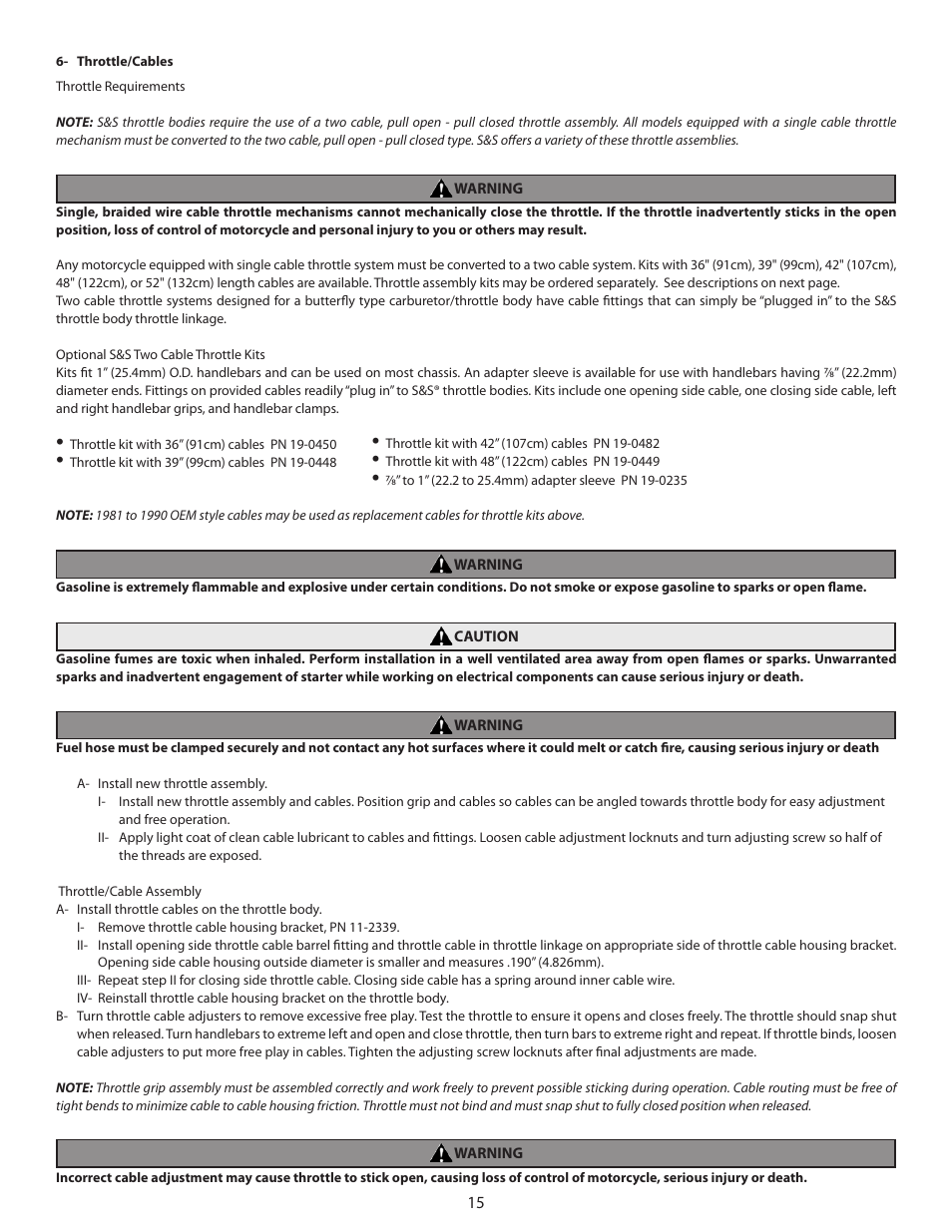 S&S Cycle California X-Wedge Engines User Manual | Page 15 / 20