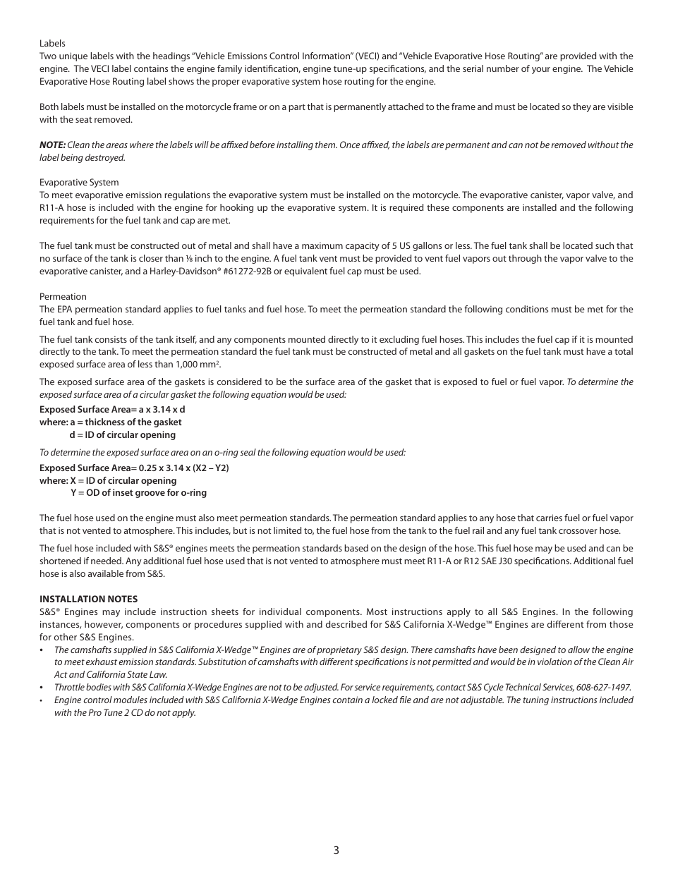 S&S Cycle California X-Wedge Engines User Manual | Page 3 / 20