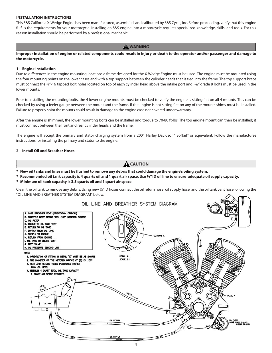 S&S Cycle California X-Wedge Engines User Manual | Page 4 / 20