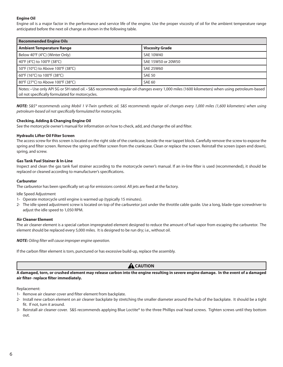 S&S Cycle Replacement Engine User Manual | Page 6 / 8