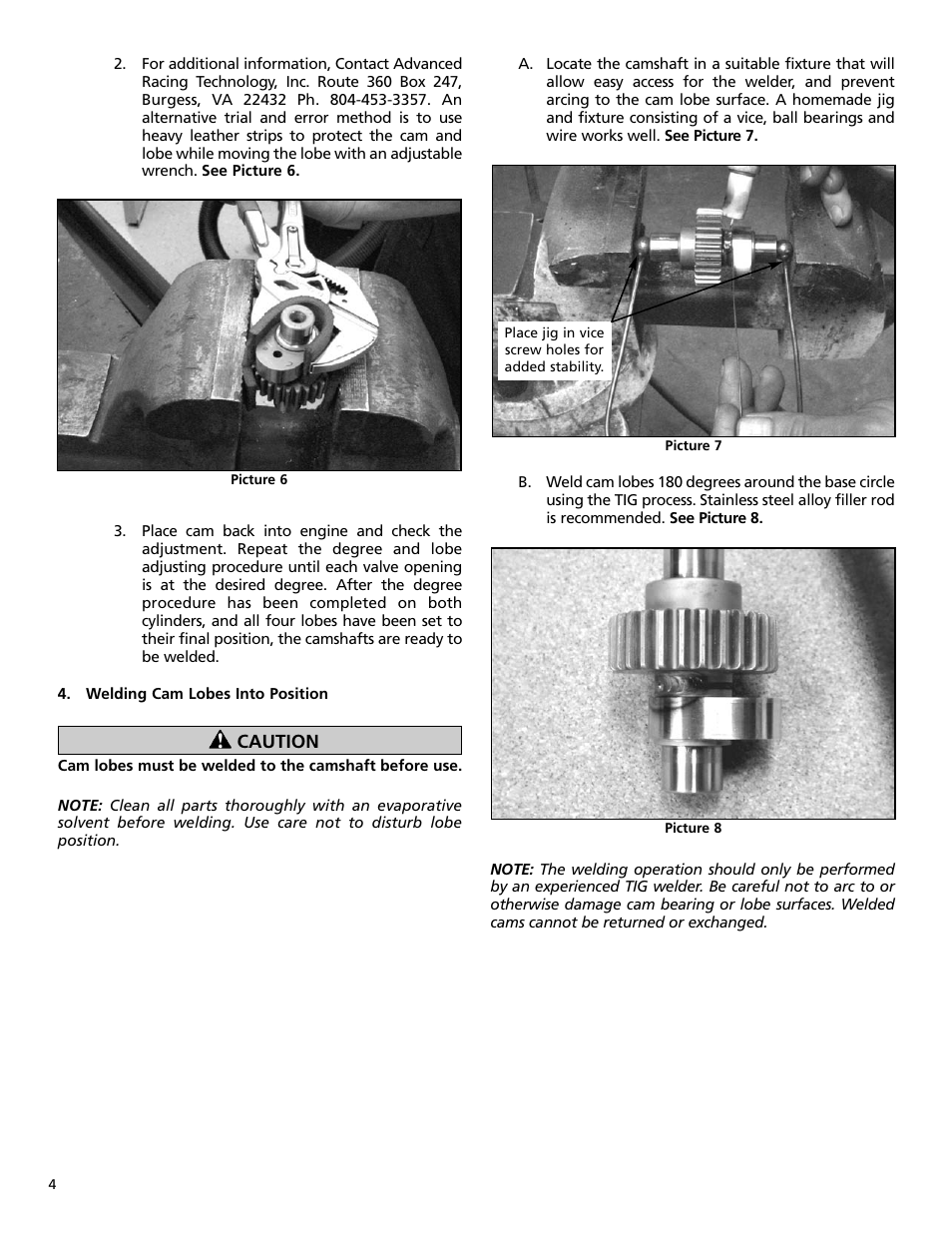 S&S Cycle Prostock Racing Camshafts Part 33-5085 User Manual | Page 4 / 4