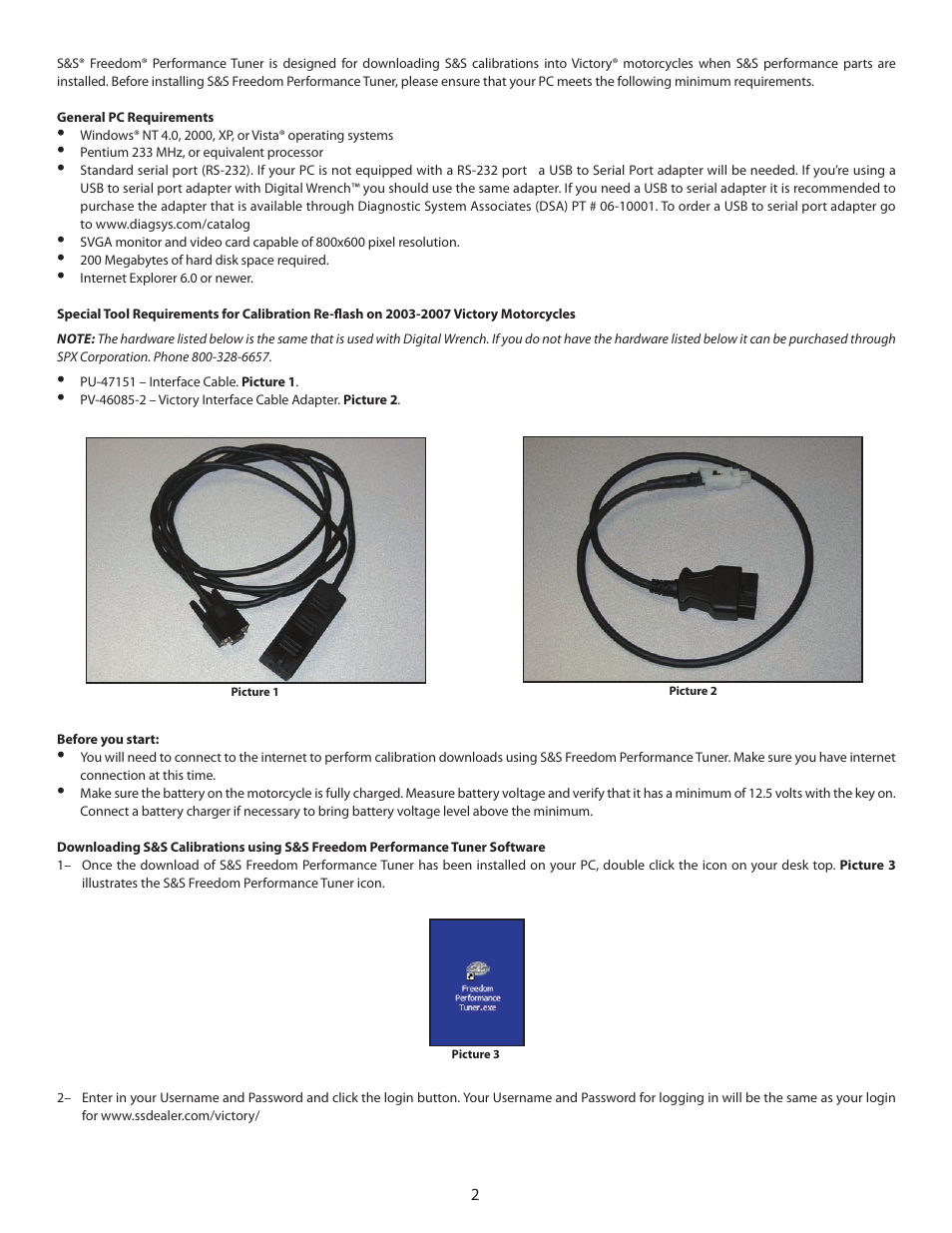 S&S Cycle Freedom Performance Tuner for 2003-07 Victory Motorcycles User Manual | Page 2 / 10