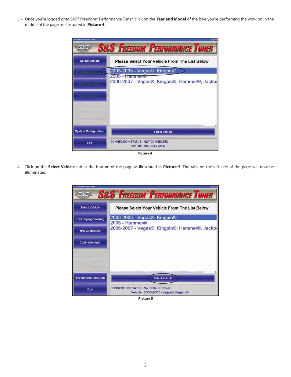 S&S Cycle Freedom Performance Tuner for 2003-07 Victory Motorcycles User Manual | Page 3 / 10