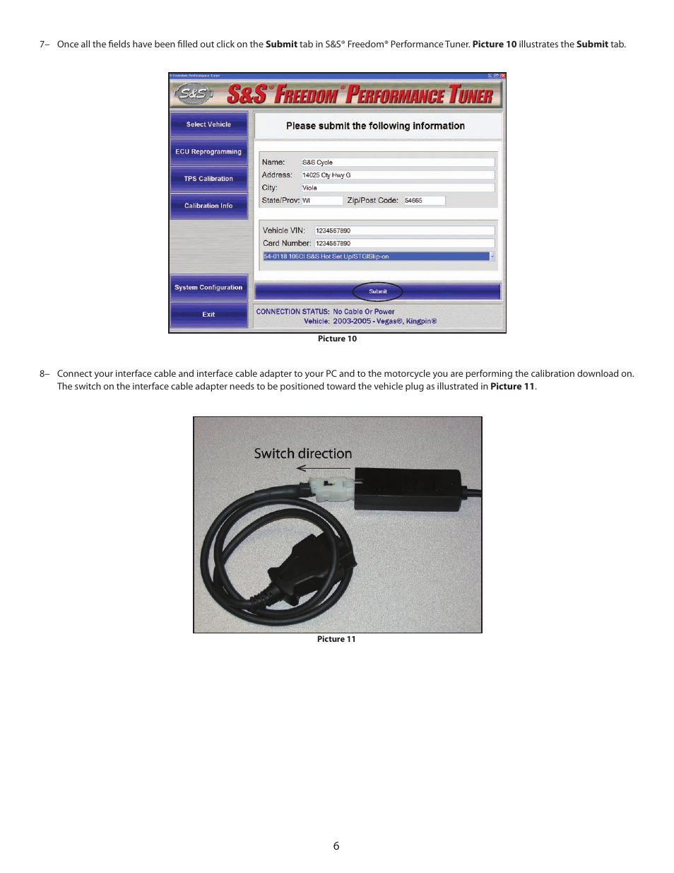 S&S Cycle Freedom Performance Tuner for 2003-07 Victory Motorcycles User Manual | Page 6 / 10