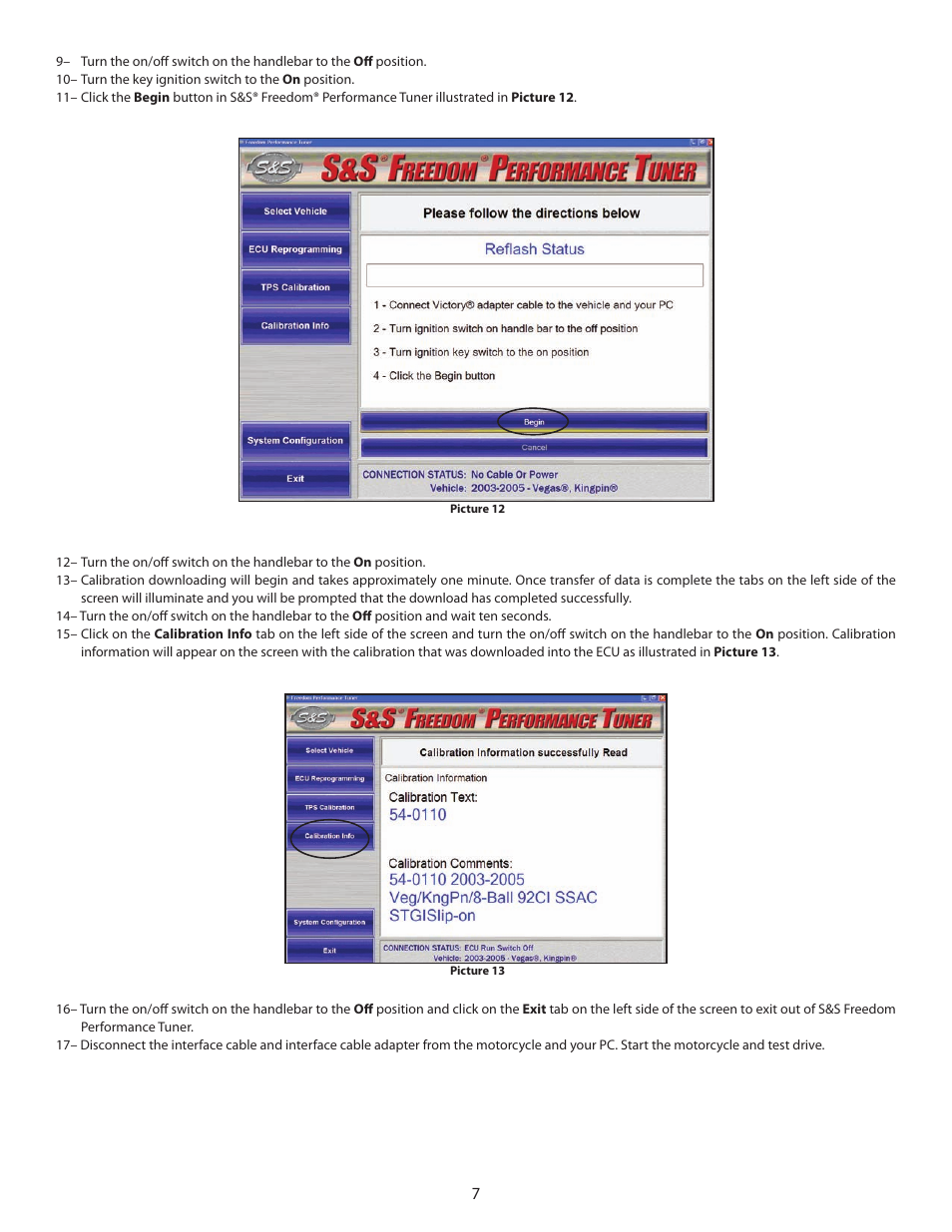 S&S Cycle Freedom Performance Tuner for 2003-07 Victory Motorcycles User Manual | Page 7 / 10