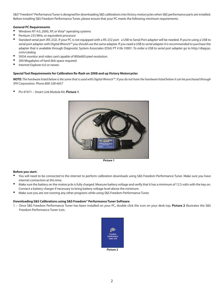 S&S Cycle Freedom Performance Tuner for 2008-Up Victory Motorcycles User Manual | Page 2 / 7