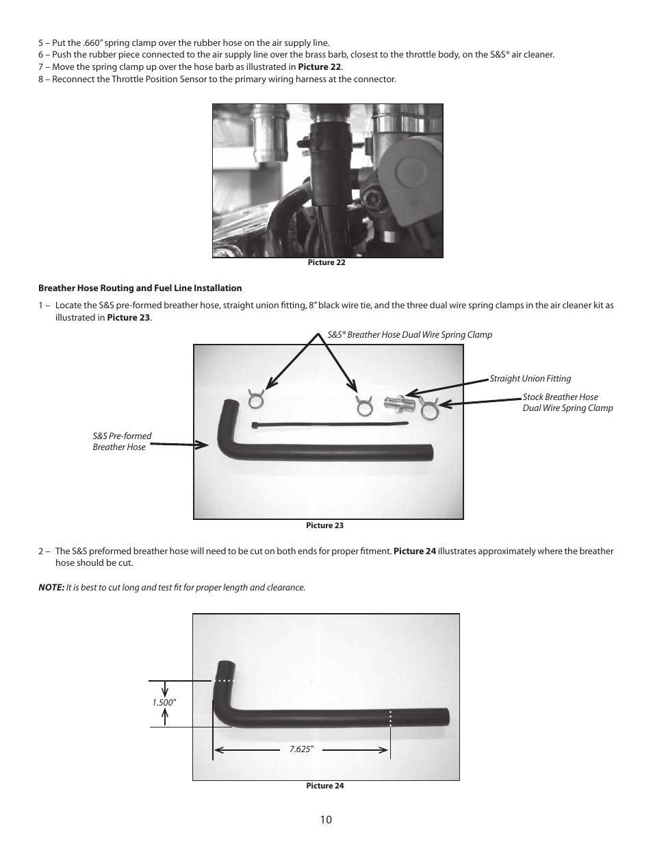 S&S Cycle Billet Air Cleaner Kit PN 106-5131 for Victory Motorcycles User Manual | Page 10 / 16