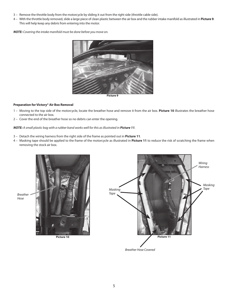 S&S Cycle Billet Air Cleaner Kit PN 106-5131 for Victory Motorcycles User Manual | Page 5 / 16