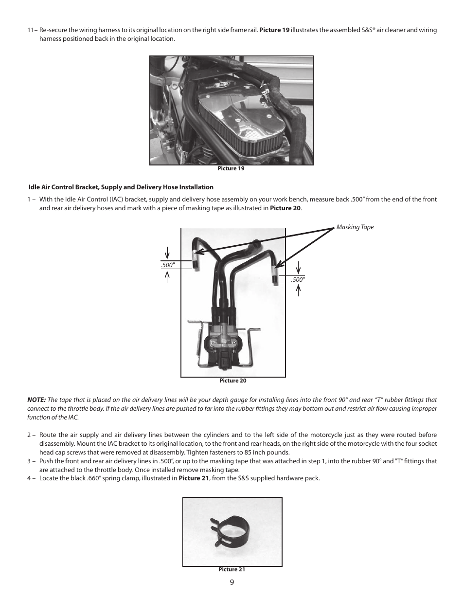 S&S Cycle Billet Air Cleaner Kit PN 106-5131 for Victory Motorcycles User Manual | Page 9 / 16