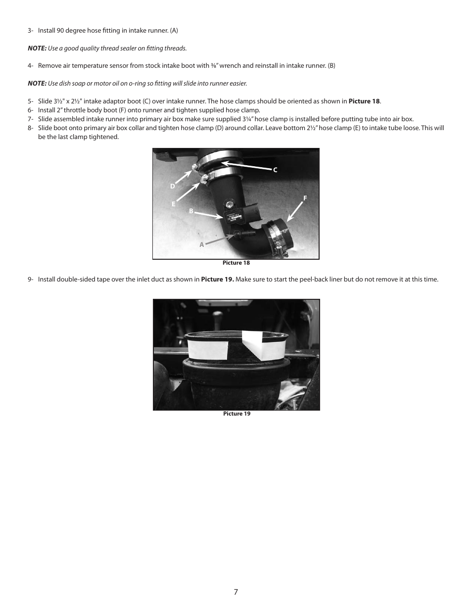 S&S Cycle Intake Kit, PN106-5012 For 2008 – Up Polaris Ranger RZR and RZRs User Manual | Page 7 / 12