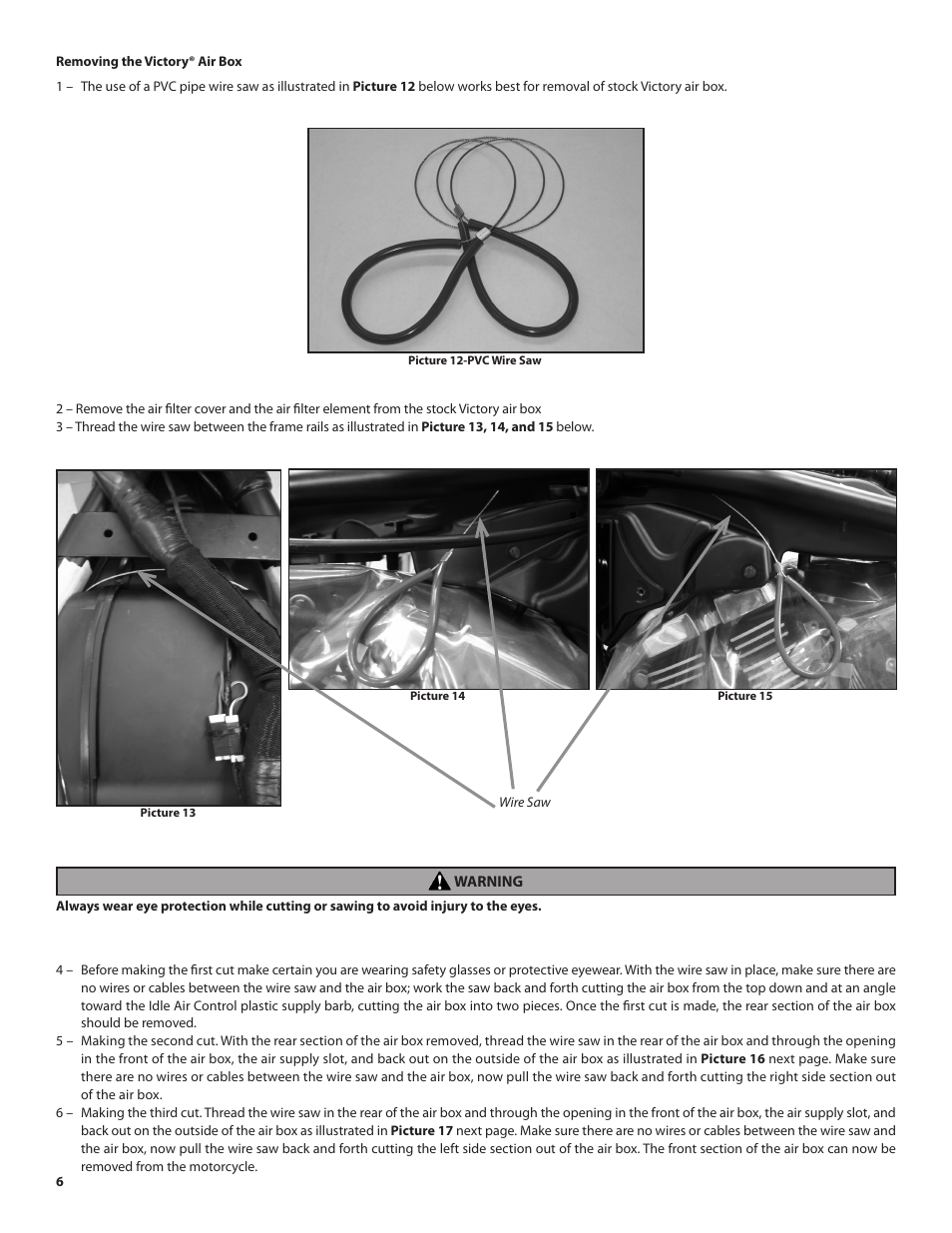 S&S Cycle Lloydz Motorworkz Billet Air Cleaner Kit for Victory Motorcycles User Manual | Page 6 / 11