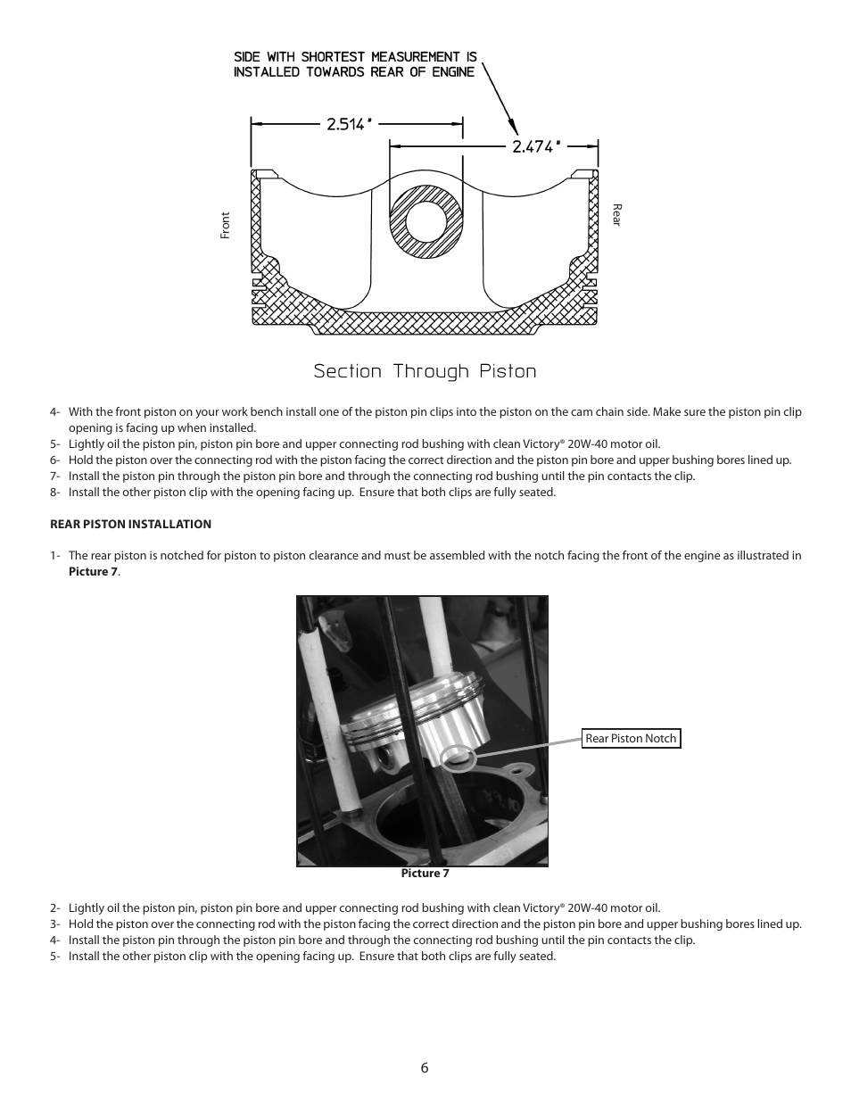 S&S Cycle Lloydz Motorworkz 107 and 114 Big Bore Kit for Victory Motorcycles User Manual | Page 6 / 9