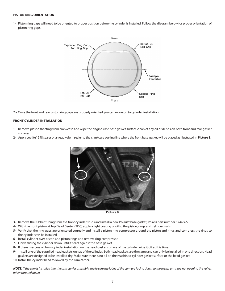 S&S Cycle Lloydz Motorworkz 107 and 114 Big Bore Kit for Victory Motorcycles User Manual | Page 7 / 9