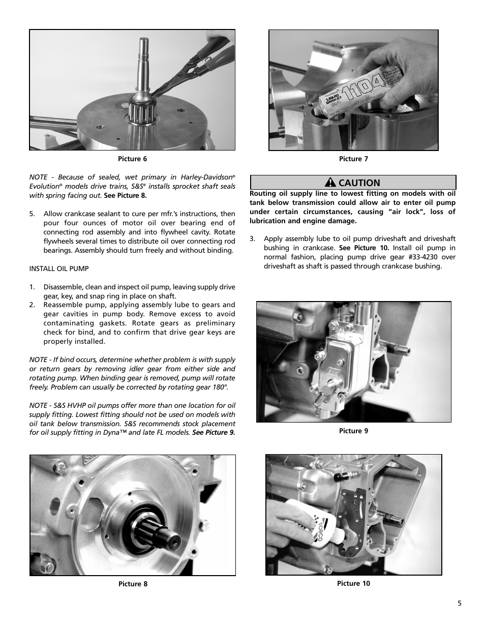 Caution | S&S Cycle Bore 4 1⁄8 V-Series Engines User Manual | Page 5 / 20