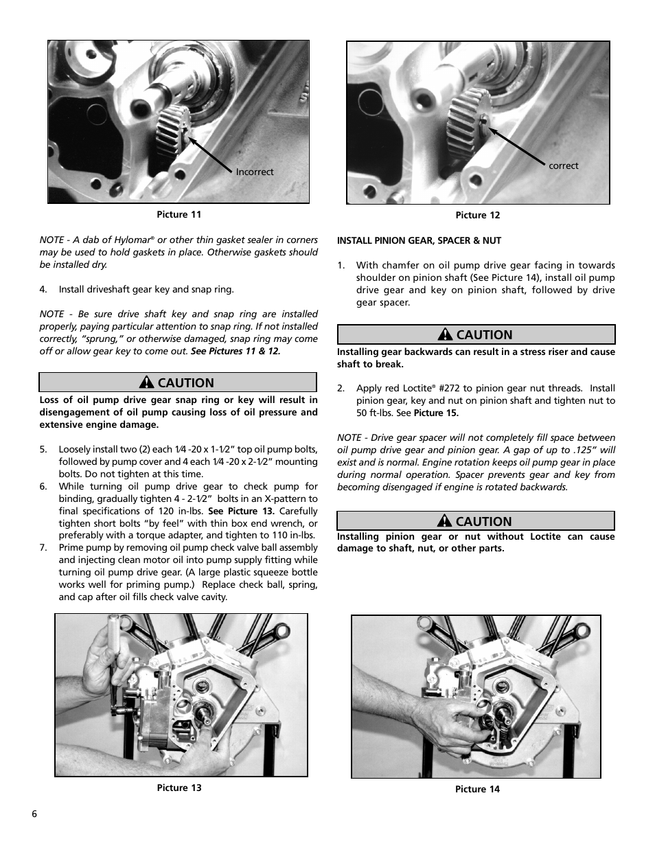 Caution | S&S Cycle Bore 4 1⁄8 V-Series Engines User Manual | Page 6 / 20