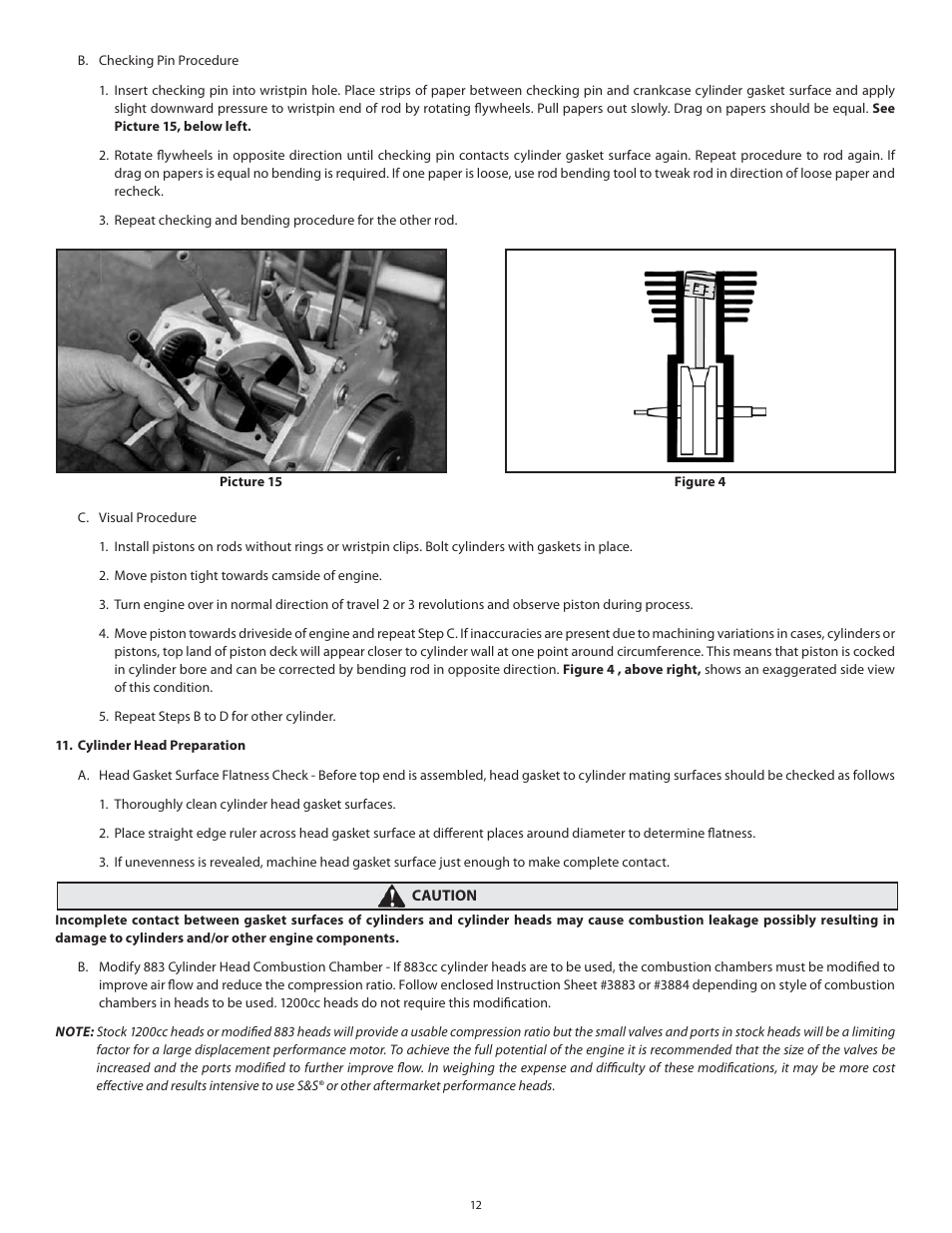 S&S Cycle Sidewinder 3 5⁄8 Big Bore Cylinders for Harley-Davidson Sportster Models—1986–2003 User Manual | Page 12 / 20