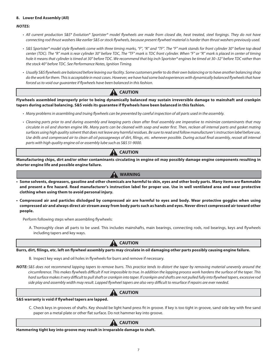 S&S Cycle Sidewinder 3 5⁄8 Big Bore Cylinders for Harley-Davidson Sportster Models—1986–2003 User Manual | Page 7 / 20