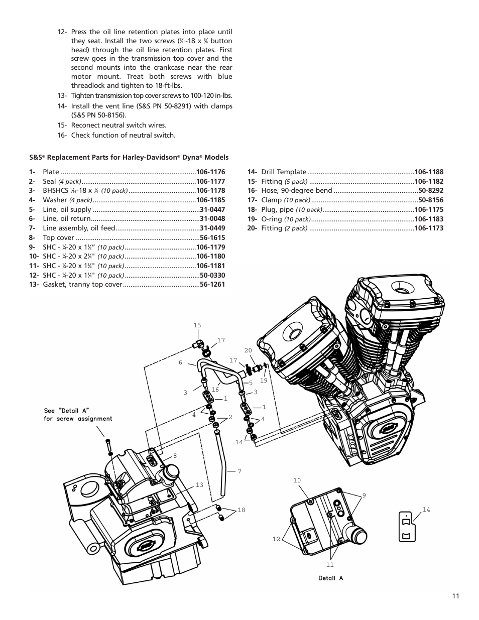 S&S Cycle T111 Engine Assembly User Manual | Page 11 / 16