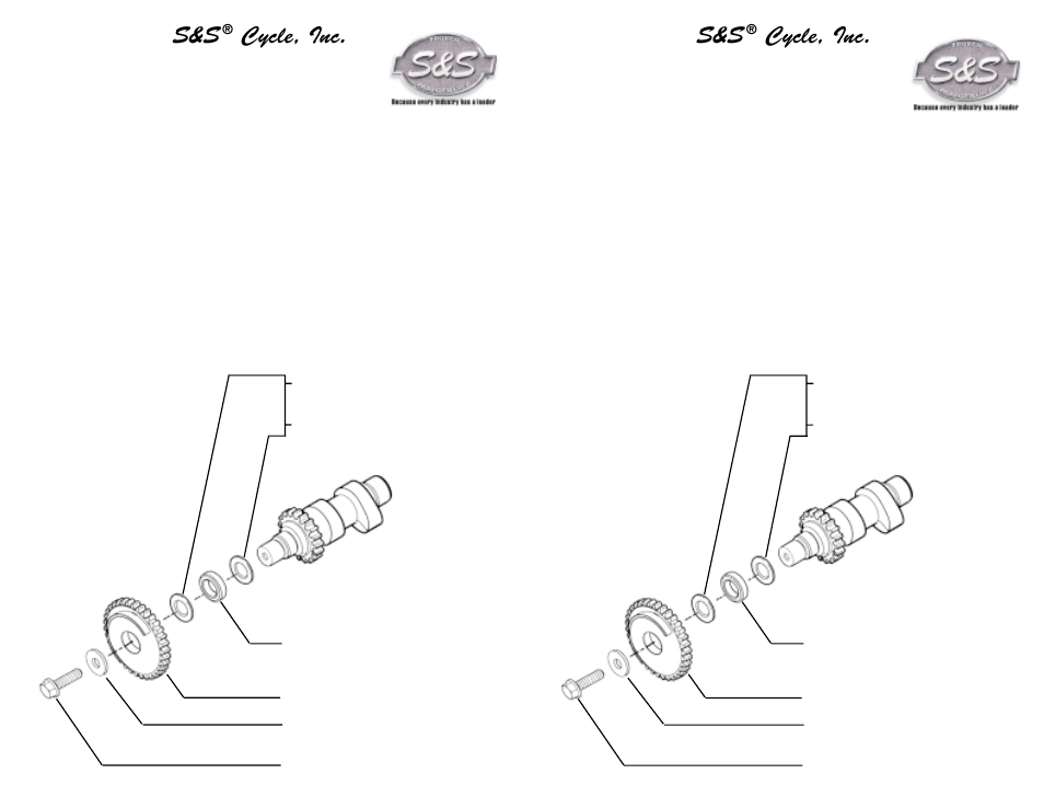 S&S Cycle 510 Chain Drive Camshaft Hardware User Manual | 1 page