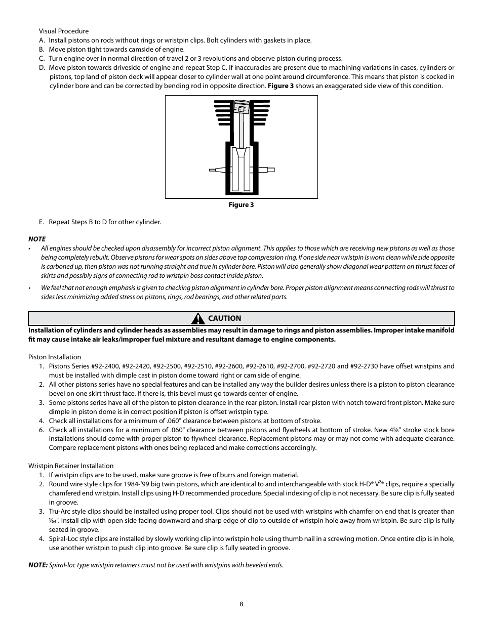 S&S Cycle Bore Big Twin Stroker Kit 1936–1999 3 7/16 - 3 1/2 User Manual | Page 8 / 20