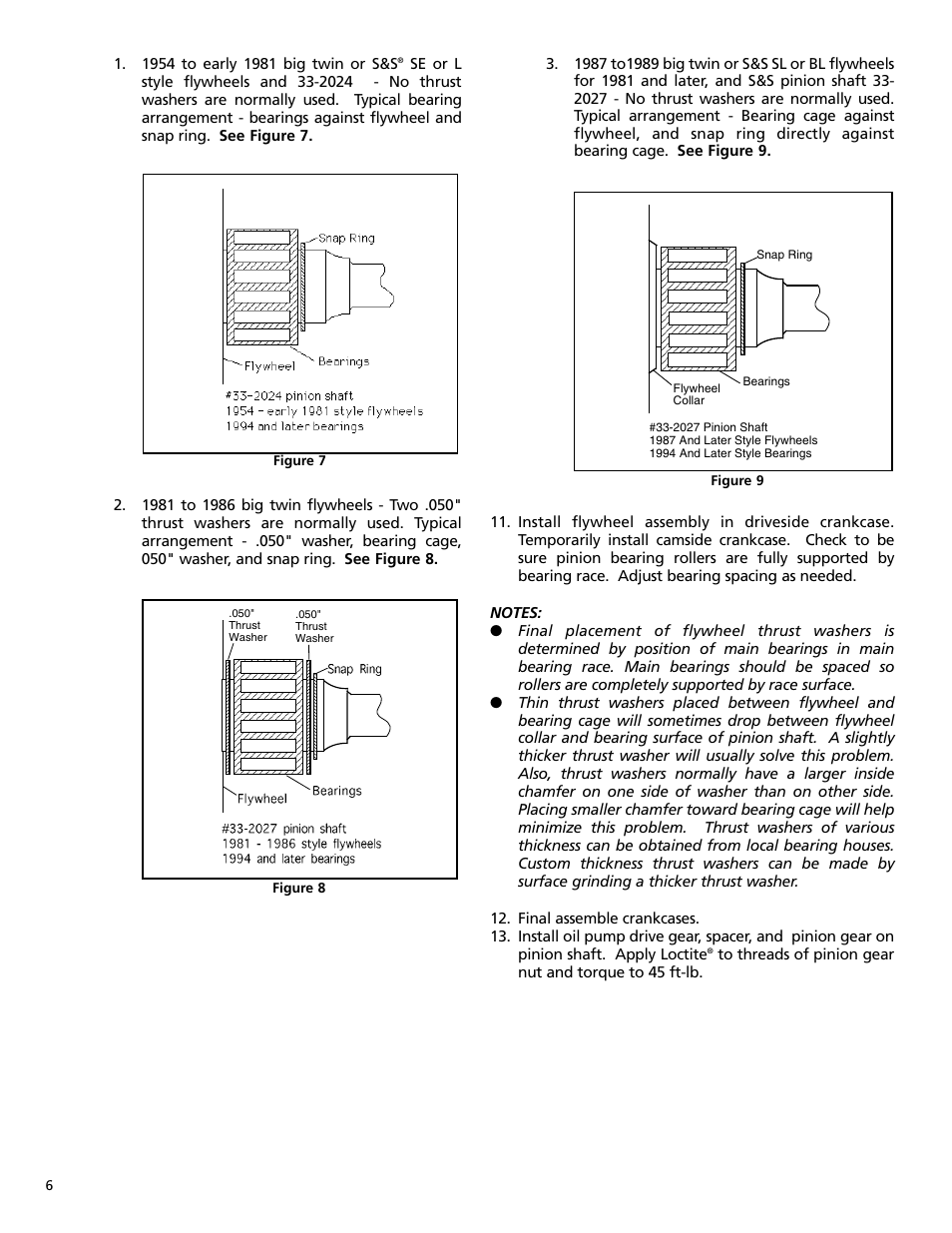 S&S Cycle Pinion Shafts for Big Twin User Manual | Page 6 / 8