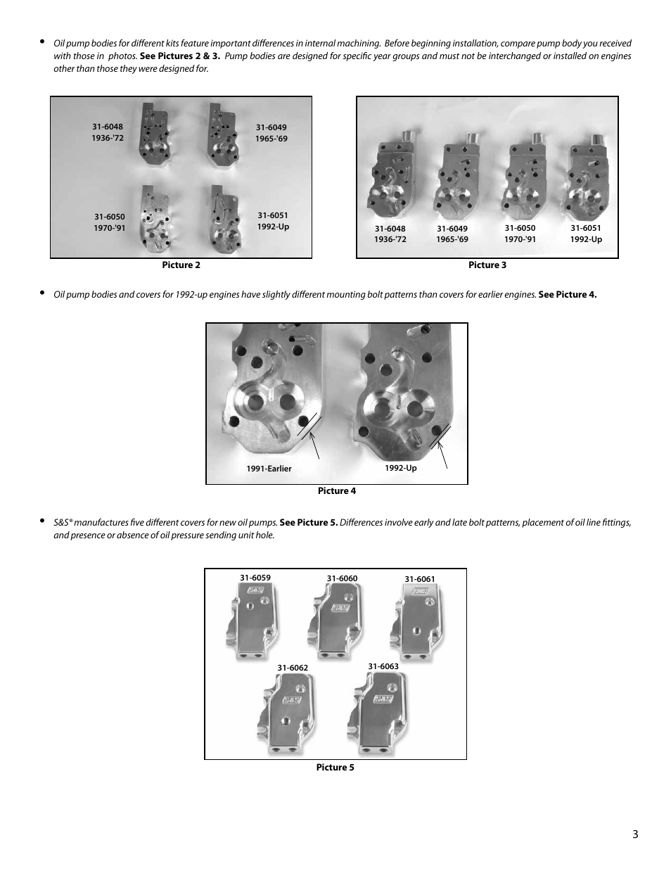 S&S Cycle Billet Oil Pump for Big Twin Engines User Manual | Page 3 / 24