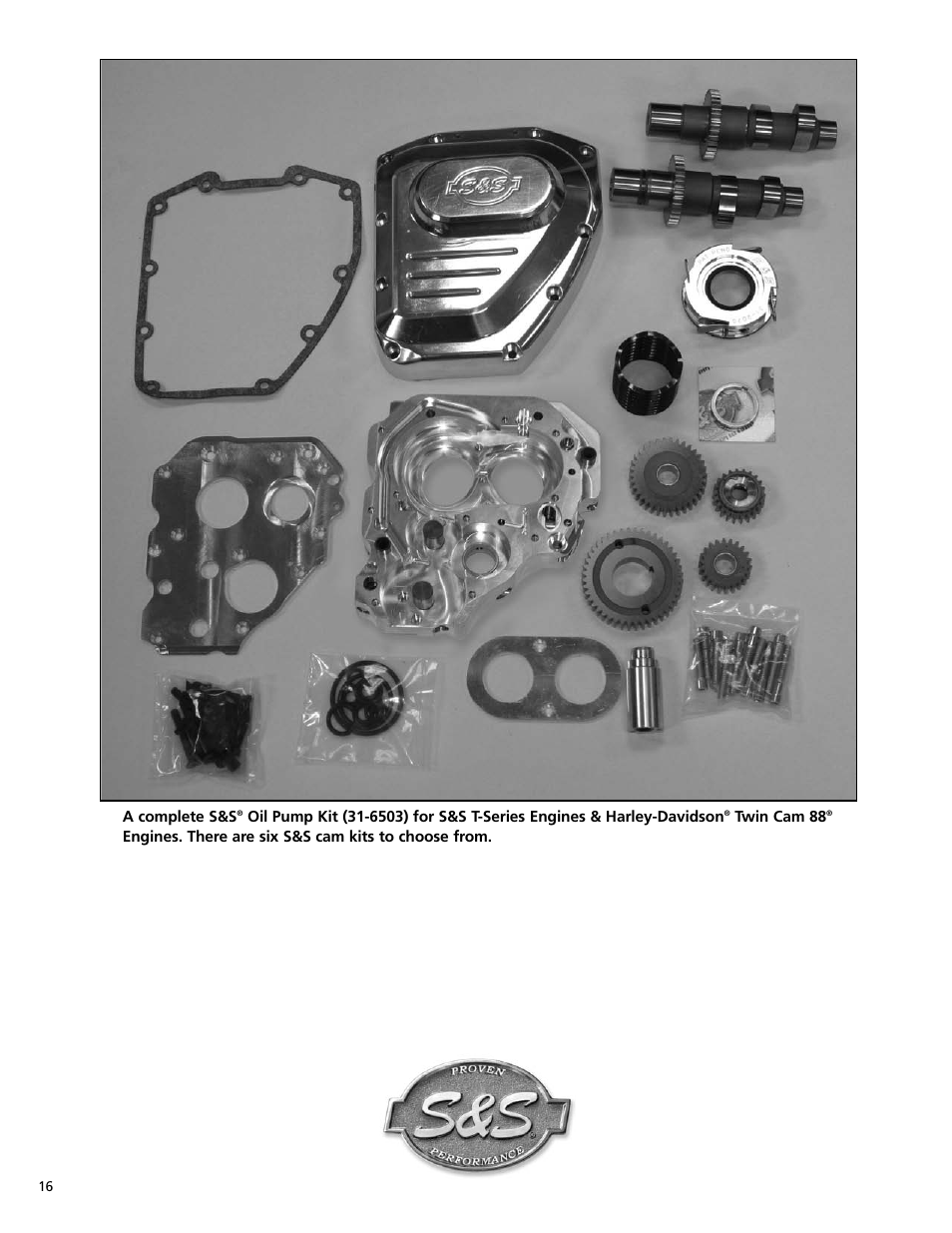 S&S Cycle Oil Pump for T-Series Engines & Harley-Davidson Twin Cam 88 Engines User Manual | Page 16 / 16