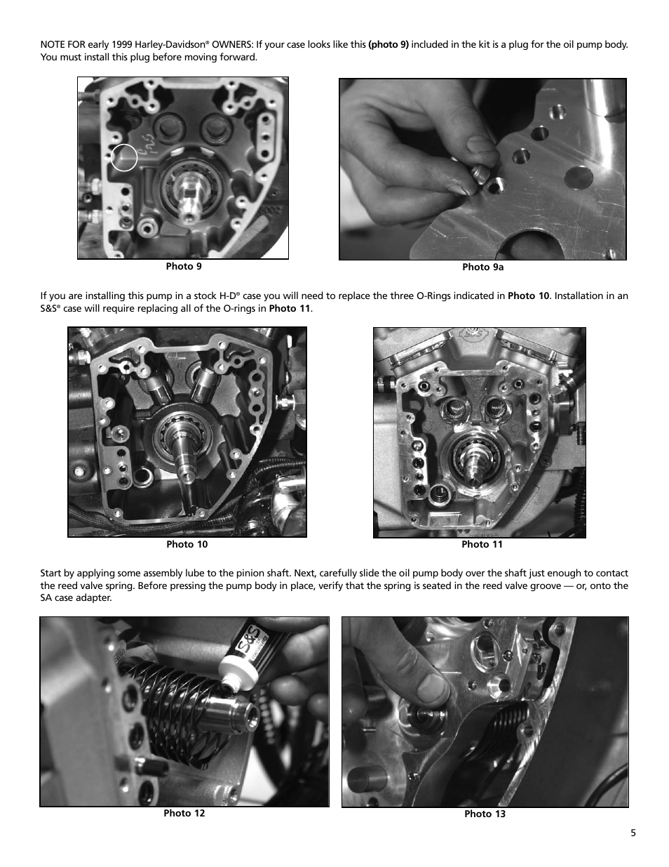 S&S Cycle Oil Pump for T-Series Engines & Harley-Davidson Twin Cam 88 Engines User Manual | Page 5 / 16