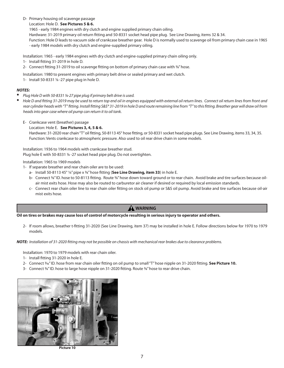 S&S Cycle Super Stock and Special Application Crankcases for 1936-99 Big Twin Engines User Manual | Page 7 / 20