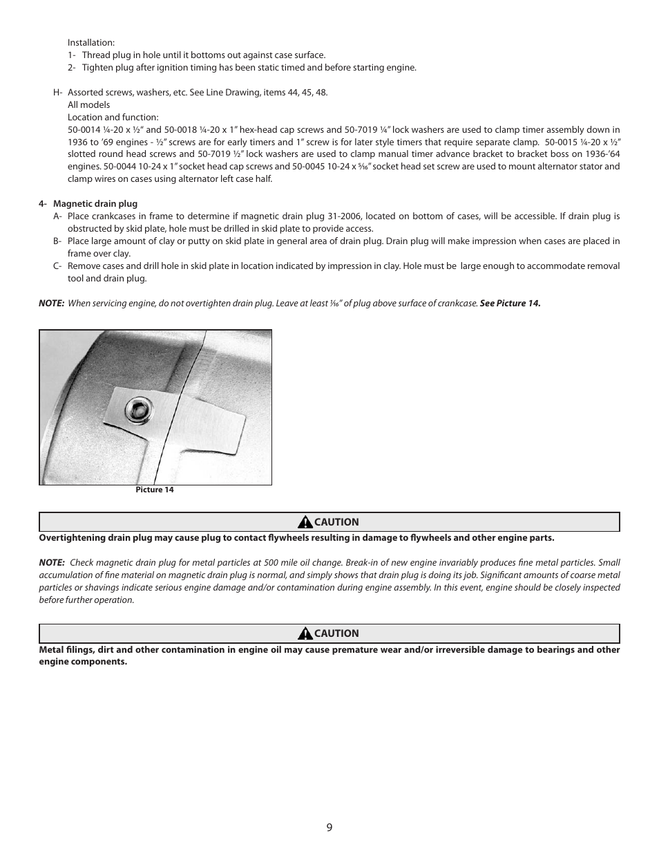 S&S Cycle Super Stock and Special Application Crankcases for 1936-99 Big Twin Engines User Manual | Page 9 / 20