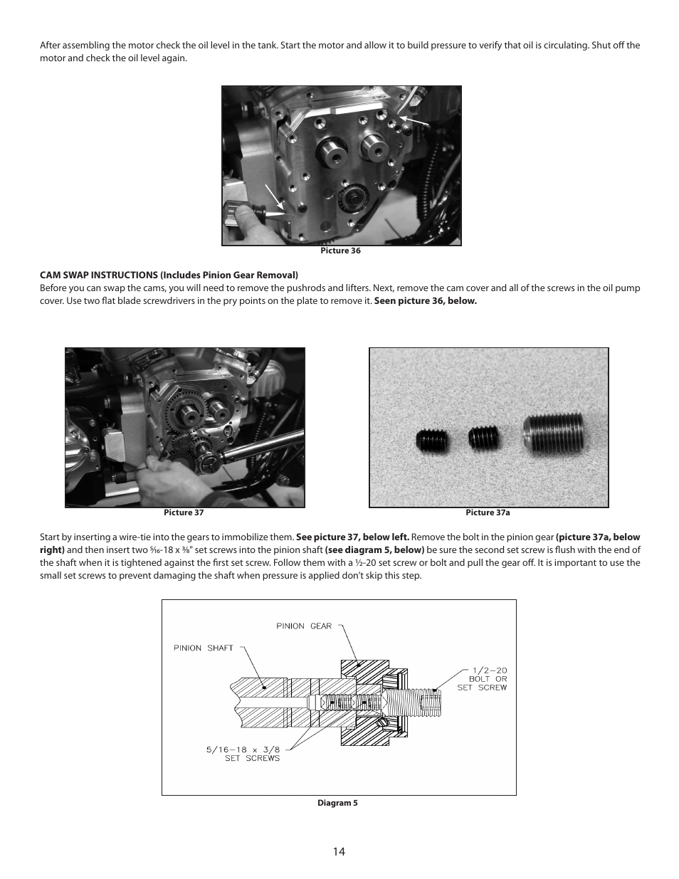 S&S Cycle Oil Pump for T-Series Engines and Harley-Davidson Twin Cam 88 Engines, Including Standard and Easy Start Camshafts User Manual | Page 14 / 18