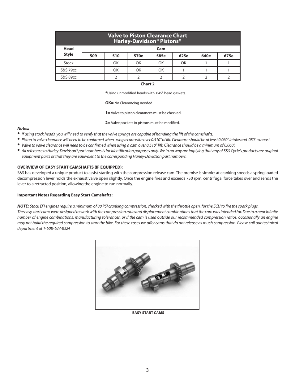 S&S Cycle Oil Pump for T-Series Engines and Harley-Davidson Twin Cam 88 Engines, Including Standard and Easy Start Camshafts User Manual | Page 3 / 18