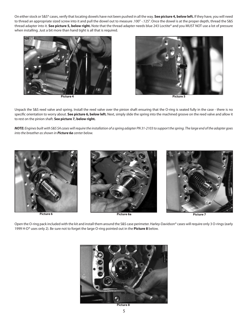 S&S Cycle Oil Pump for T-Series Engines and Harley-Davidson Twin Cam 88 Engines, Including Standard and Easy Start Camshafts User Manual | Page 5 / 18