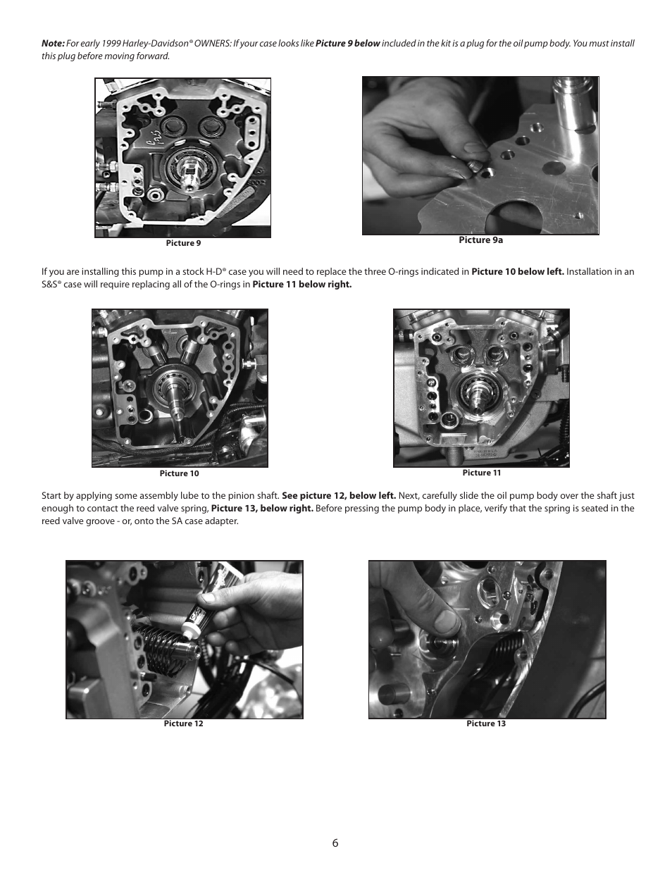 S&S Cycle Oil Pump for T-Series Engines and Harley-Davidson Twin Cam 88 Engines, Including Standard and Easy Start Camshafts User Manual | Page 6 / 18