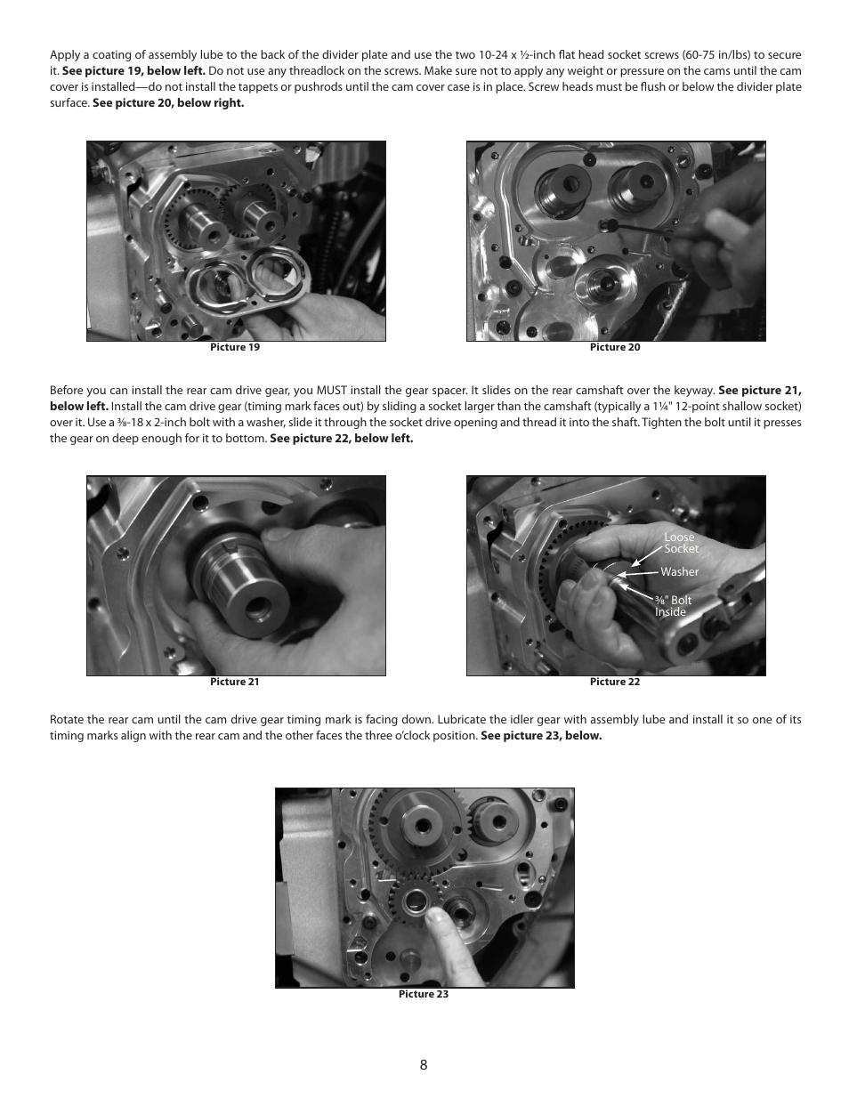 S&S Cycle Oil Pump for T-Series Engines and Harley-Davidson Twin Cam 88 Engines, Including Standard and Easy Start Camshafts User Manual | Page 8 / 18