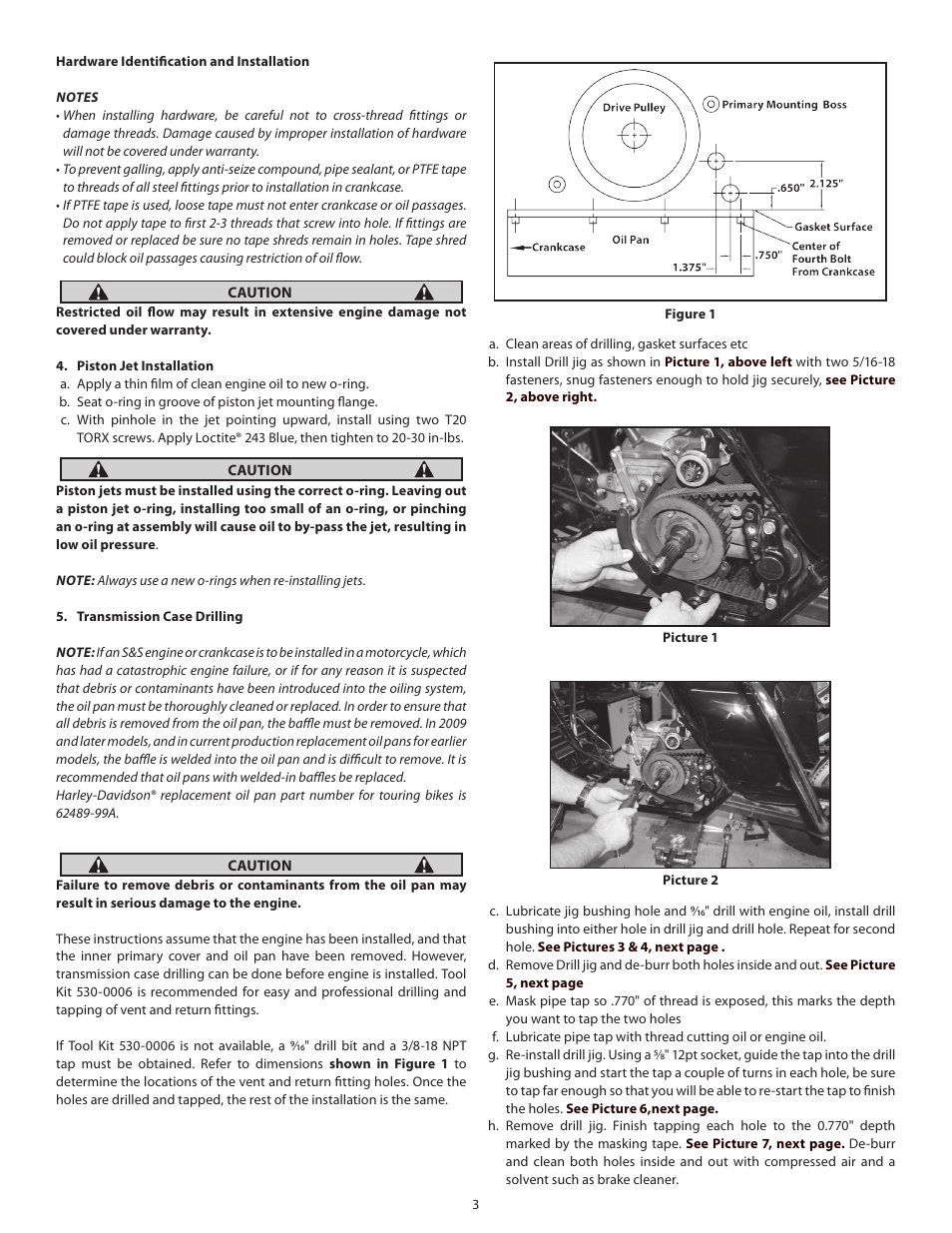 S&S Cycle Crankcases for Harley-Davidson 2007–Up Touring Models With Twin Cam 96/103 Engines User Manual | Page 3 / 9