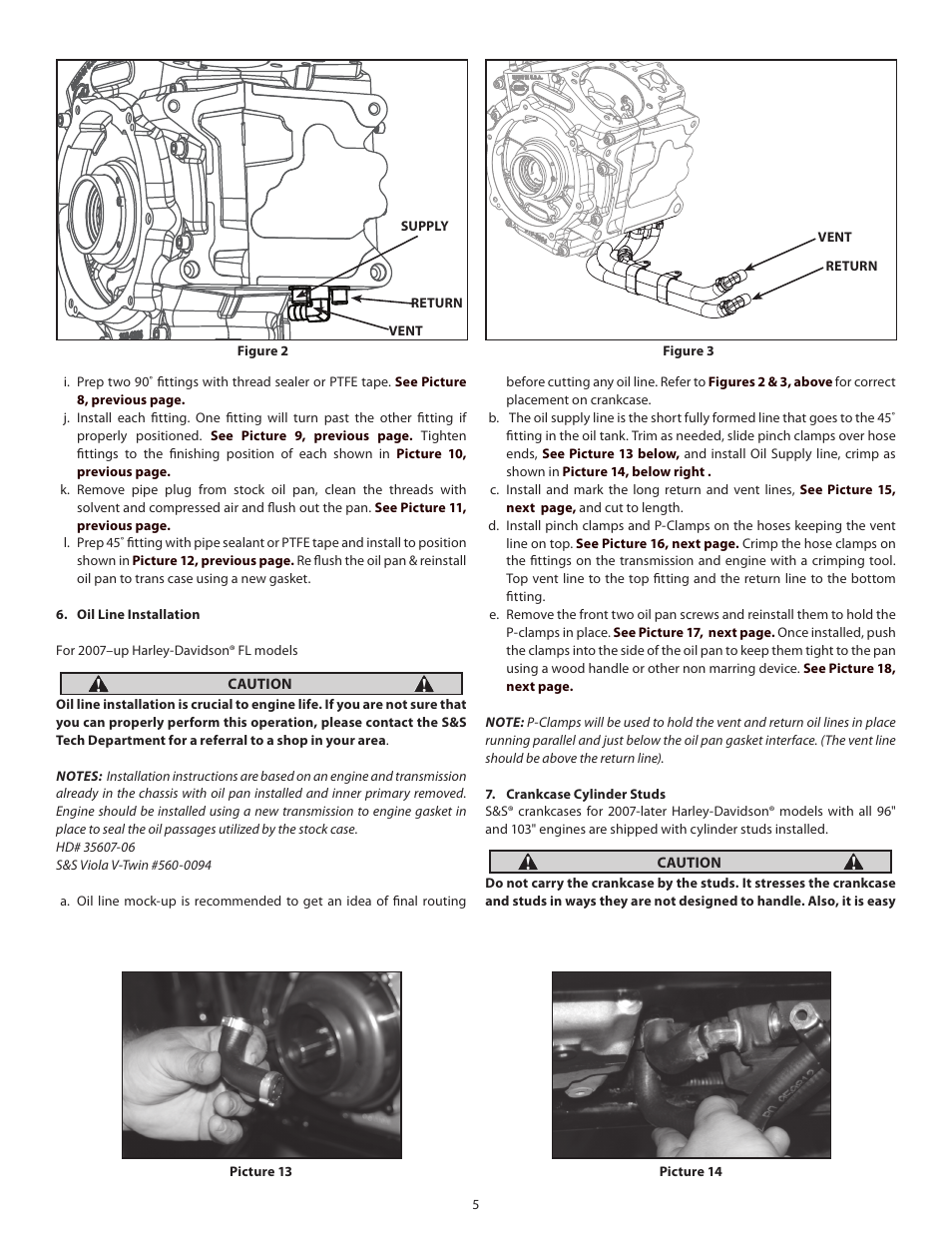 S&S Cycle Crankcases for Harley-Davidson 2007–Up Touring Models With Twin Cam 96/103 Engines User Manual | Page 5 / 9