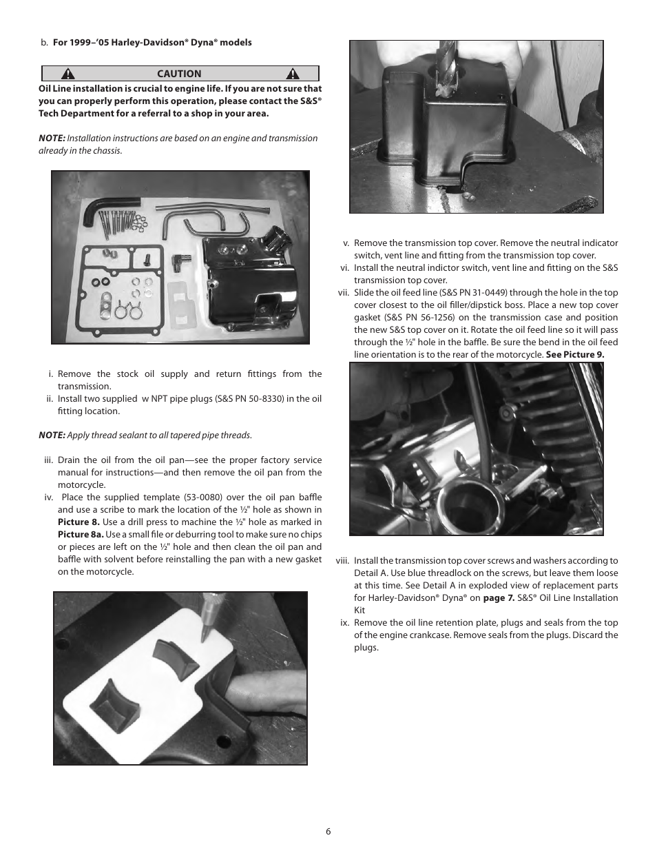 S&S Cycle Crankcase for Harley-Davidson Twin Cam 88 Engines User Manual | Page 6 / 11