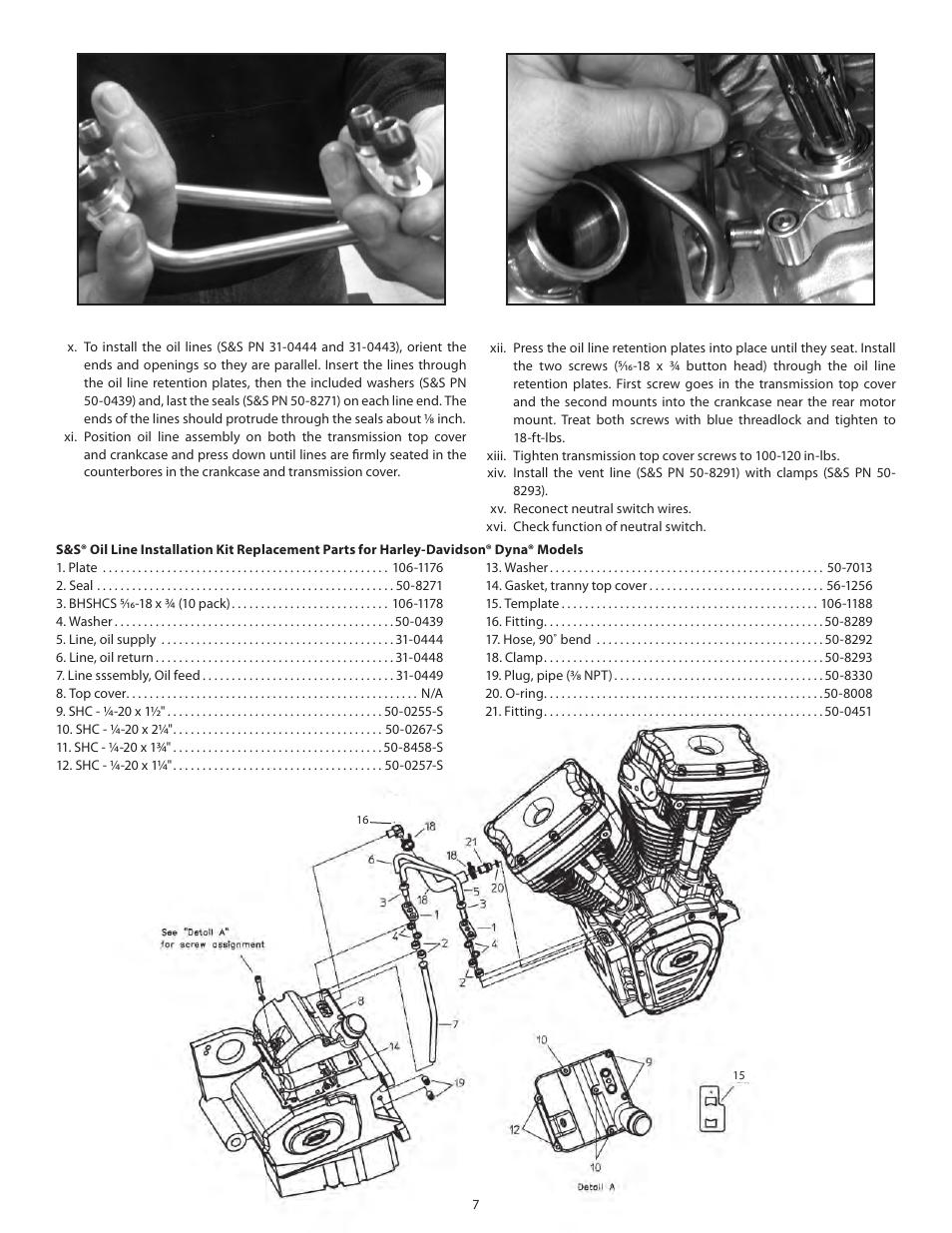 S&S Cycle Crankcase for Harley-Davidson Twin Cam 88 Engines User Manual | Page 7 / 11