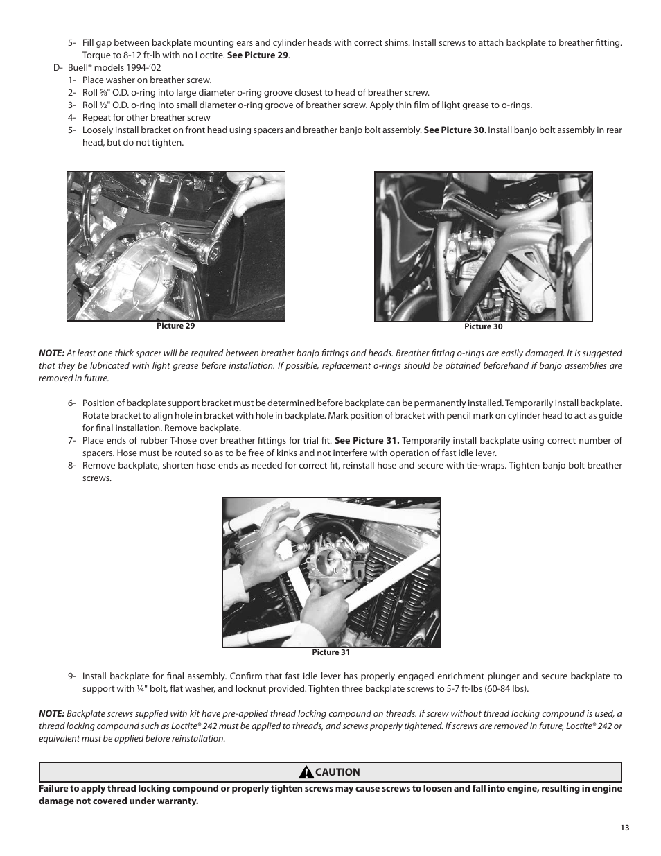 S&S Cycle Super E and G Series Shorty Carburetors User Manual | Page 13 / 36