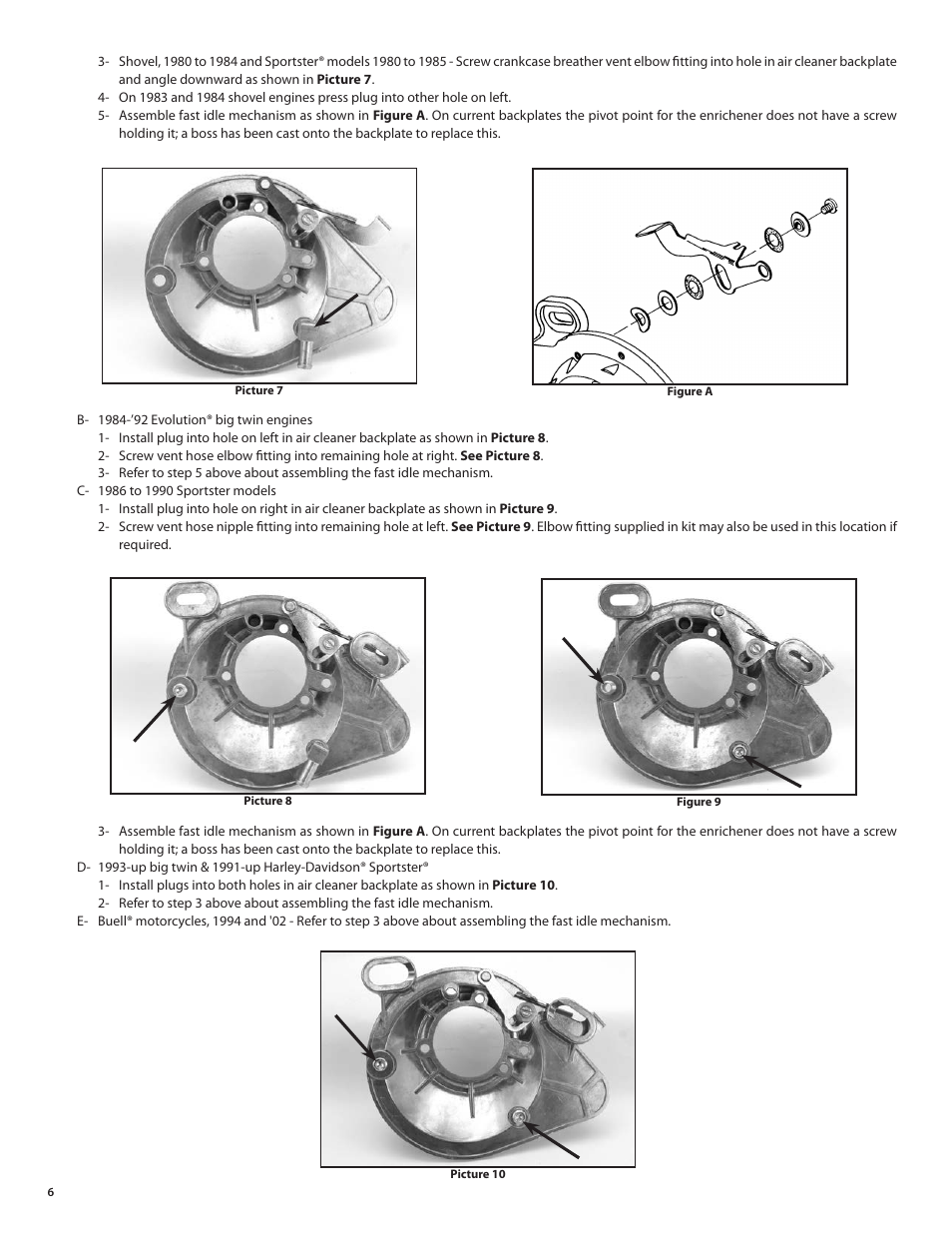 S&S Cycle Super E and G Series Shorty Carburetors User Manual | Page 6 / 36