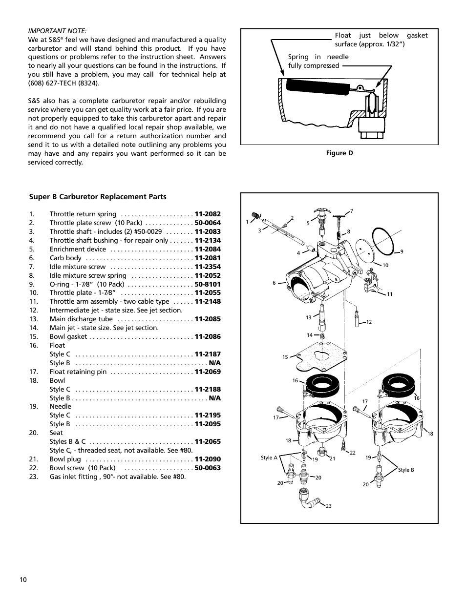 S&S Cycle Super B Series Carburetor User Manual | Page 10 / 12