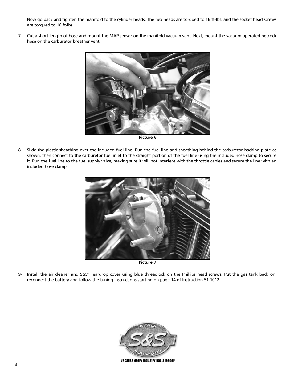 S&S Cycle Super E Carburetor for 2004-05 Harley-Davidson Sportster Models User Manual | Page 4 / 4