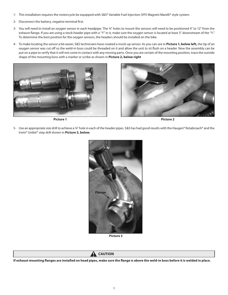 S&S Cycle Closed Loop Oxygen Sensor Kit for Magneti Marelli Style S&S Replacement Module User Manual | Page 3 / 6